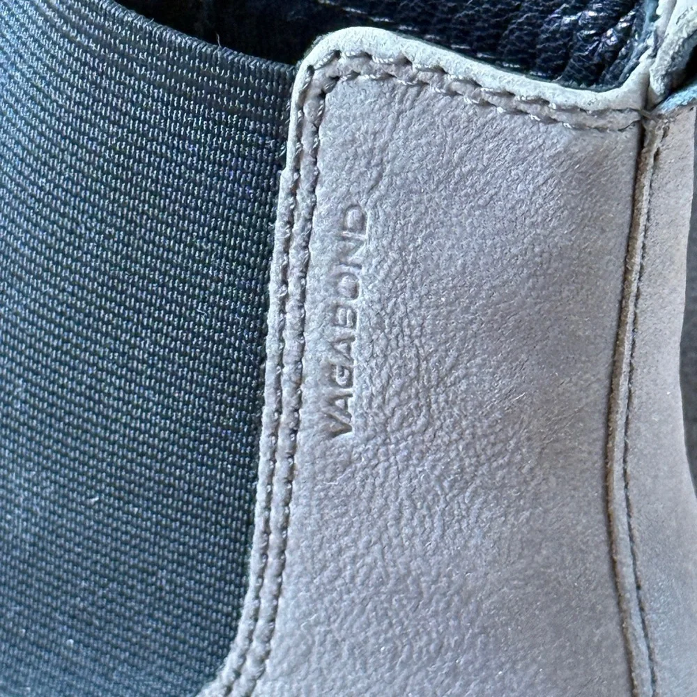 Vagabond Womens Taupe Leather Block Heel Ankle Booties Size 36 US 6.5 Womens - Picture 6 of 6